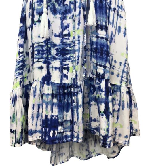 Beach Lunch Lounge Lou Lou Blue Tie Dye Dress - Picture 6 of 12